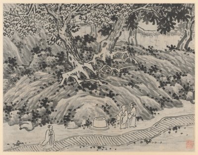 Twelve Views of Tiger Hill, Suchou: The Fools Spring by Shen Zhou