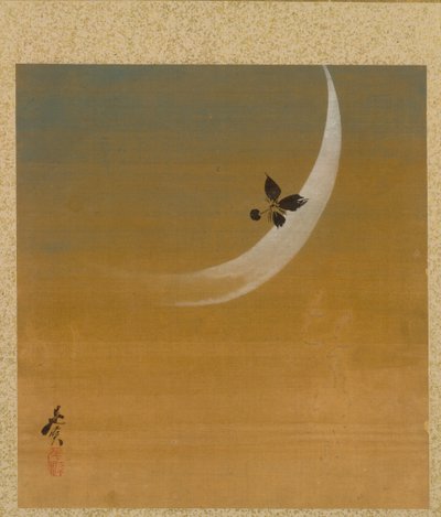 Crescent Moon from Album of Paintings by the Venerable Zeshin by Shibata Zeshin