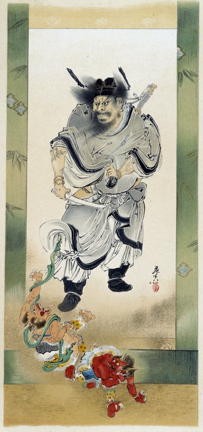Shoki and the Demons. Self-painting by Shibata Zeshin by Shibata Zeshin