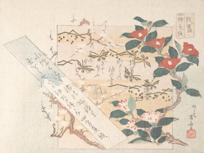 Designs of Writing-Paper with Flowers by Shinsai
