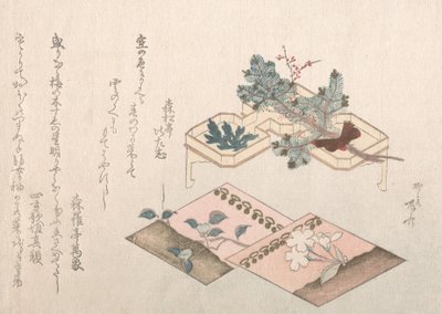 Spring Rain Collection Harusame Shu, Vol. 2: Pine Shoots and Accoutrements, 19th Century by Shinsai