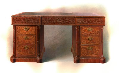 Mahogany Writing Table by Shirley Charles Llewellyn Slocombe