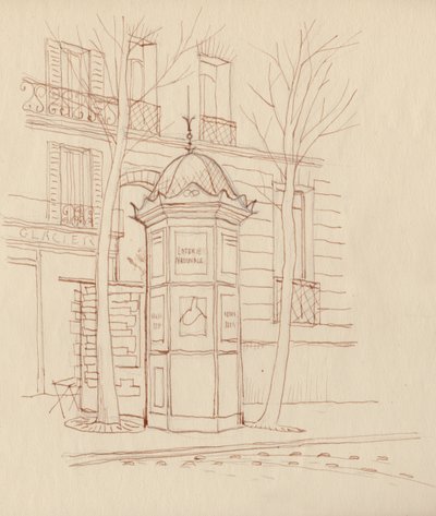Advertising Column, Paris, France by Shirley Markham