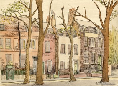 Street scene with trees by Shirley Markham