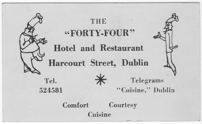 The Forty-Four restaurant card by Shirley Markham