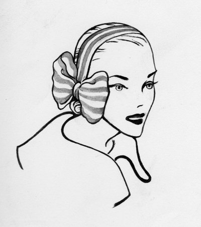 Woman with bow, c. 1950 by Shirley Markham