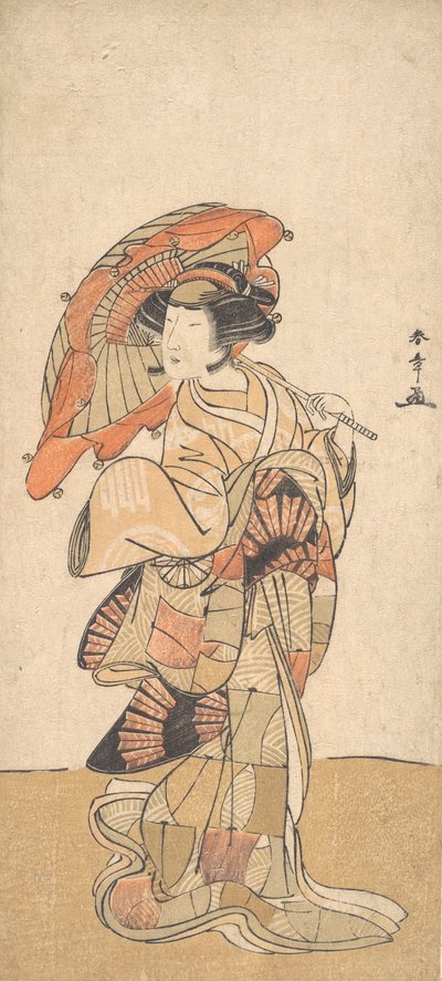 The First Nakamura Tomijuro as a Woman Dancer by Shunsho