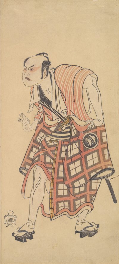 The Second Nakajima Mihoemon as a Man Standing with Head Bent Forward, 1768 or 1769 by Shunsho