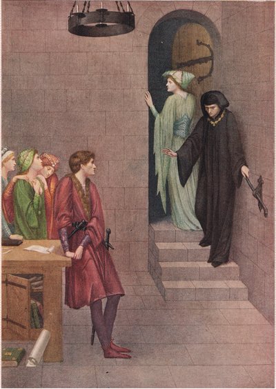 Prince Henry, Elsie and Lucifer. "I have no more to say, let us go in". by Sidney Meteyard