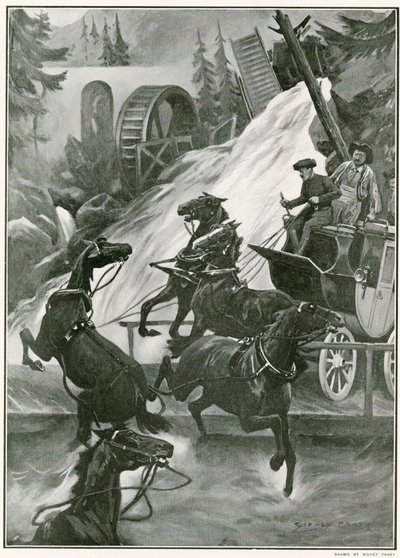 The Sensational Water Drama at the Hippodrome, London by Sidney Paget