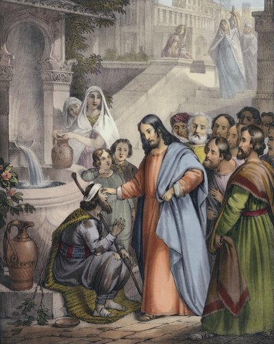 Jesus Gives Sight to One Born Blind by Siegfried Detler Bendixen