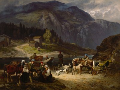 Crossing Scene from Telemark by Siegwald Johannes Dahl