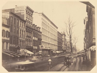 Broadway Looking North from Between Grand and Broome Streets by Silas A. Holmes