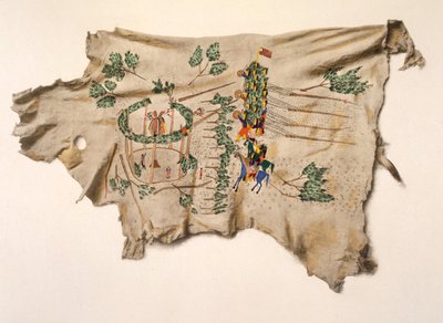 Erection of the Sun Dance Lodge of the Kiowa by Silver Horn