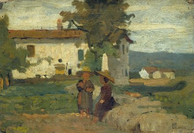 Farmers in the sun by Silvestro Lega