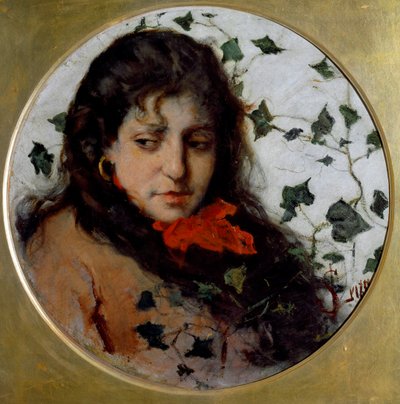 Ivy (Portrait of a Young Woman with Melancholic Expression) by Silvestro Lega