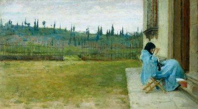 Lady at Work by Silvestro Lega