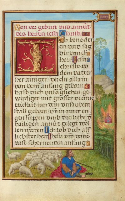 Border with Moses and the Burning Bush by Simon Bening