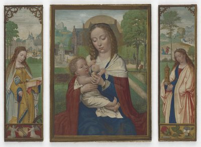 Virgin and Child; Saints Catherine and Barbara by Simon Bening