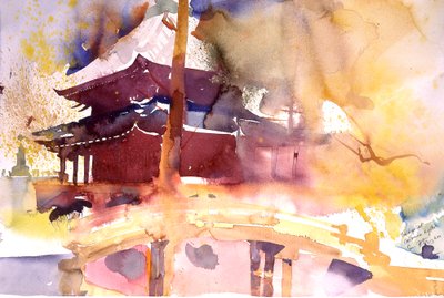 Bridge at Chion in Kyoto, 2000 by Simon Fletcher