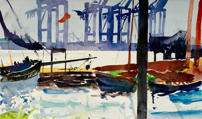 Hamburg, container port, 2009 by Simon Fletcher