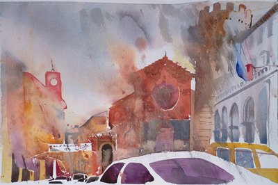 Orvieto Piazza, Italy 2002 by Simon Fletcher