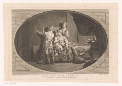 The Invention of Drawing by Simon François Ravenet (le vieux)