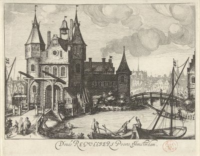 View of the First Regulierspoort in Amsterdam by Simon Frisius