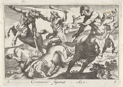 Hercules Fighting the Centaurs by Simon Frisius
