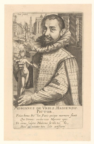 Portrait of Adriaen de Vries by Simon Frisius