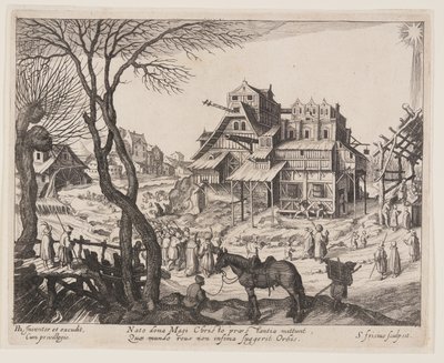 The Adoration of the Magi, from Landscapes with Scenes from the Life of Christ by Simon Frisius