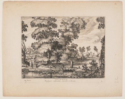 The Priest Passing the Man, from Landscapes with the Story of the Good Samaritan by Simon Frisius