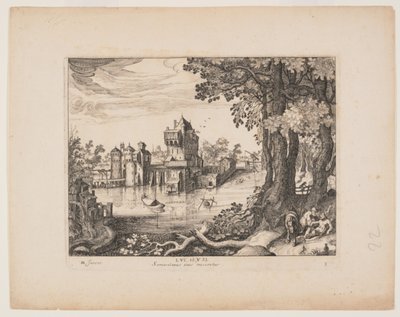 The Samaritan Finding the Man, from Landscapes with the Story of the Good Samaritan by Simon Frisius
