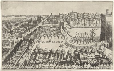 Bonfires in The Hague after the Proclamation of the Truce, 1609 by Simon Frisius
