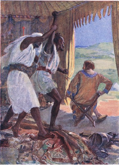 Ere the Assassin Could Strike, the Nubian Caught His Uplifted Arm by Simon Harmon Vedder