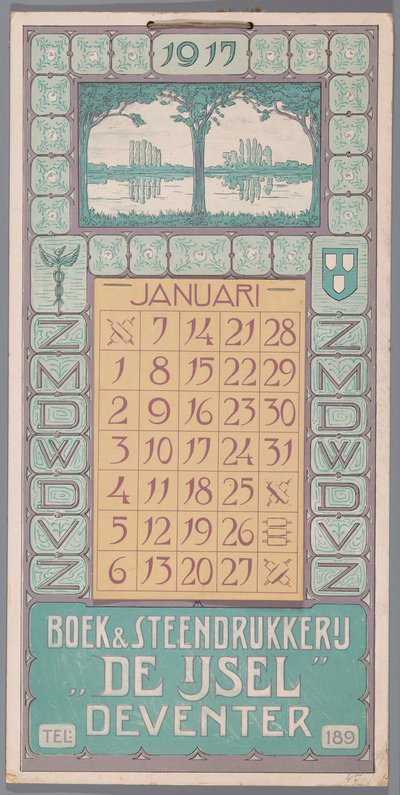 Calendar 1917 by Simon Moulijn