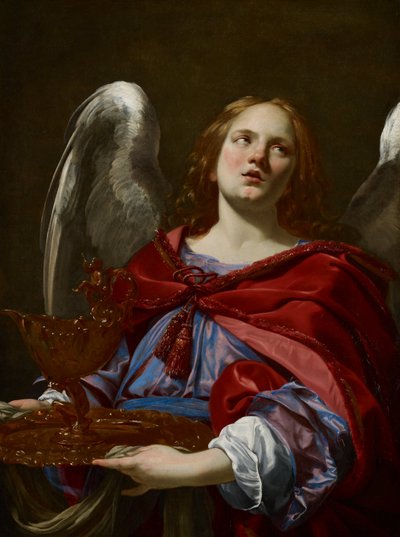 Angels with Attributes of the Passion: Angel Holding the Vessel and Towel for Washing the Hands of Pontius Pilate by Simon Vouet