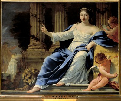 Eloquence. Representation of Polymnia, muse of Eloquence by Simon Vouet