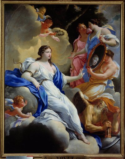 Prudence, Love and the Graces by Simon Vouet