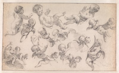 Study for a Decoration with Putti by Simon Vouet