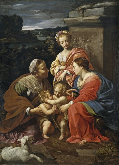 Virgin and Child with John the Baptist as a Boy, Saint Elizabeth and Saint Catherine by Simon Vouet