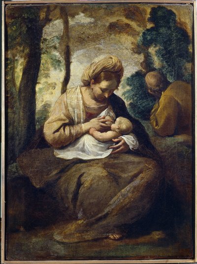 Rest on the Flight into Egypt by Simone Cantarini