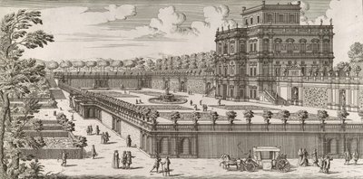 View of the side facade of the Palazzo Pamphili and its garden Secondo prospetto by Simone Felice