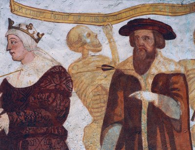 Death with the Duke (detail) by Simone II Baschenis