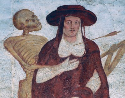 The Cardinal and Death (detail) by Simone II Baschenis