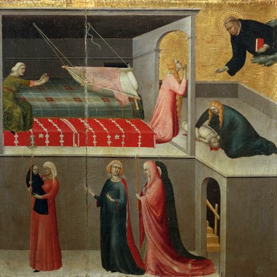 Miracle of Baby Who Fell from Crib (detail) by Simone Martini