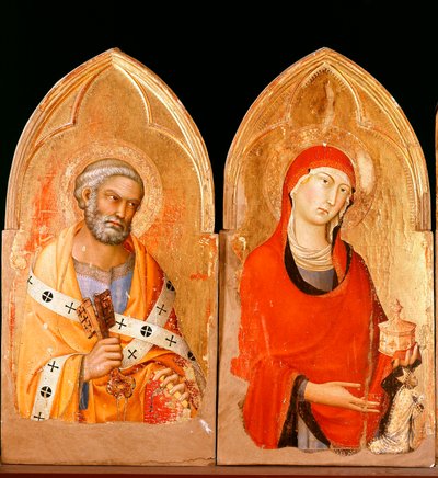 Saint Peter and Saint Mary Magdalene by Simone Martini