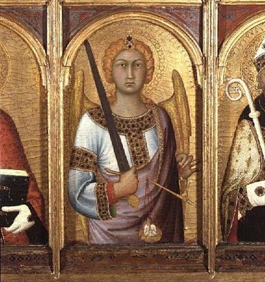 St. Michael (detail) by Simone Martini