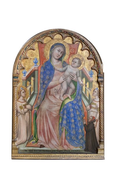 Madonna with Child, Angels and Donor Giovanni da Piacenza by Simone dei Crocifissi