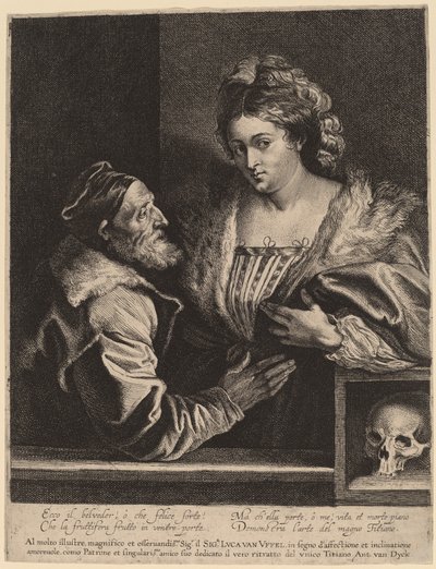 Titian and His Mistress by Sir Anthony van Dyck and Lucas Emil Vorsterman after Titian